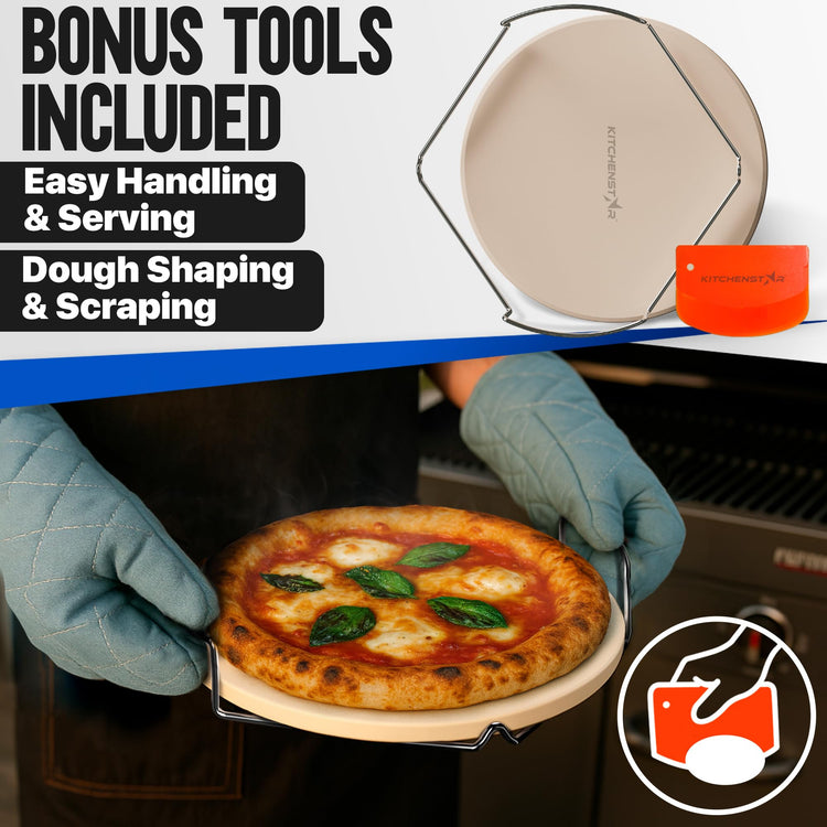 Pizza Stone for Oven and Grill 15x12 inch