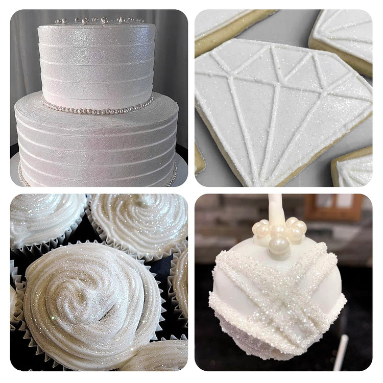 White Edible Glitter Spray