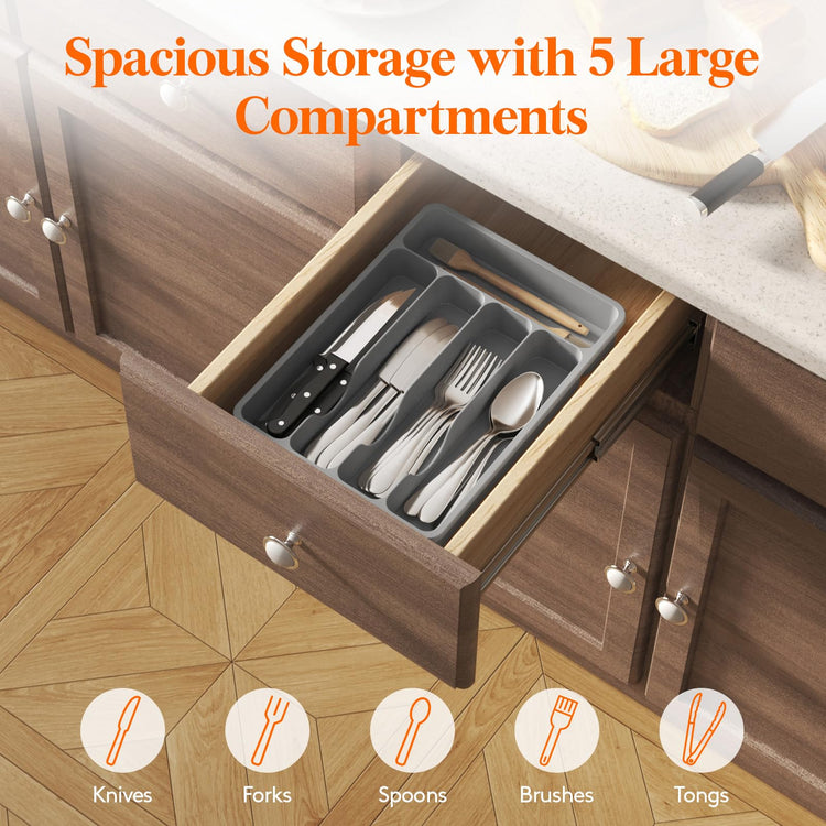 Silverware Drawer Organizer Tray