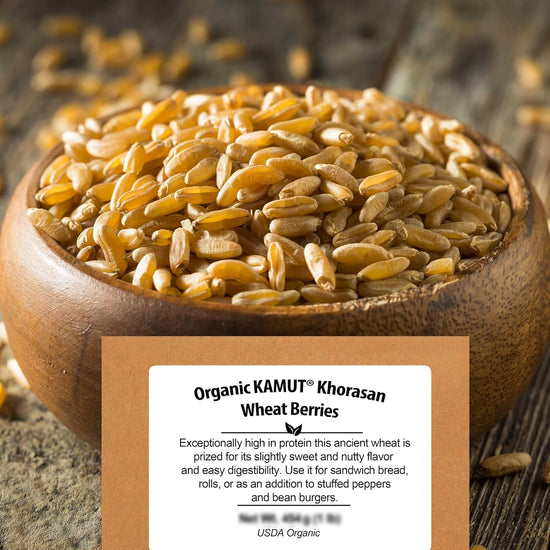 Be Still Farms Organic Kamut Wheat Berries Khorasan (4.8lb) - Ancient Whole Grain Bulk - Ideal for Flour, Pasta, Salads, Soups - High in Fiber & Protein | USA Grown | USDA Certified | Vegan | Non-GMO - Nestoria