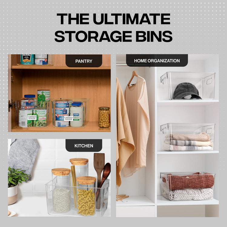 Clear Plastic Storage Bins