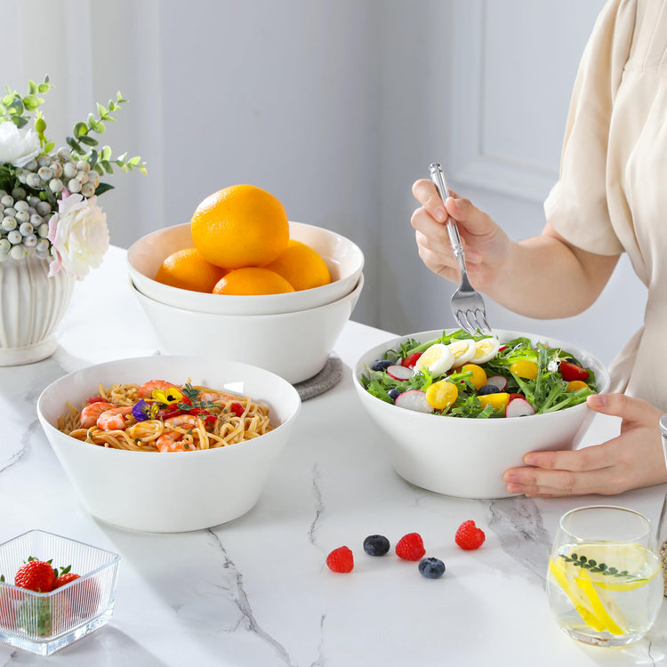 60 OZ Large Salad Soup Bowls Set of 4 (4 Count)