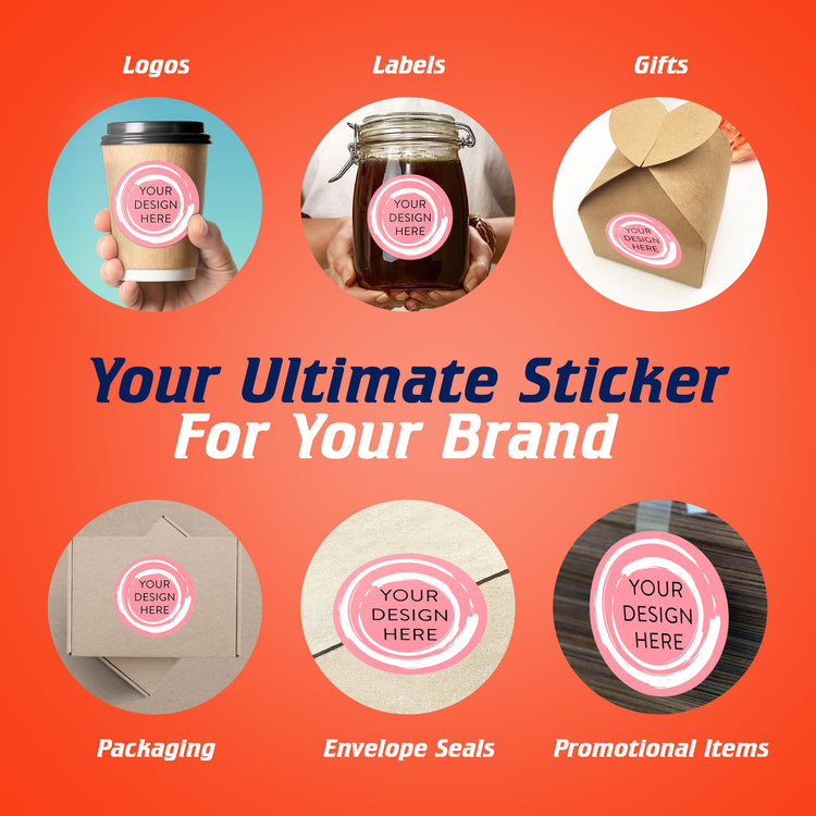 Custom Vinyl Stickers Your Image (100 Count)