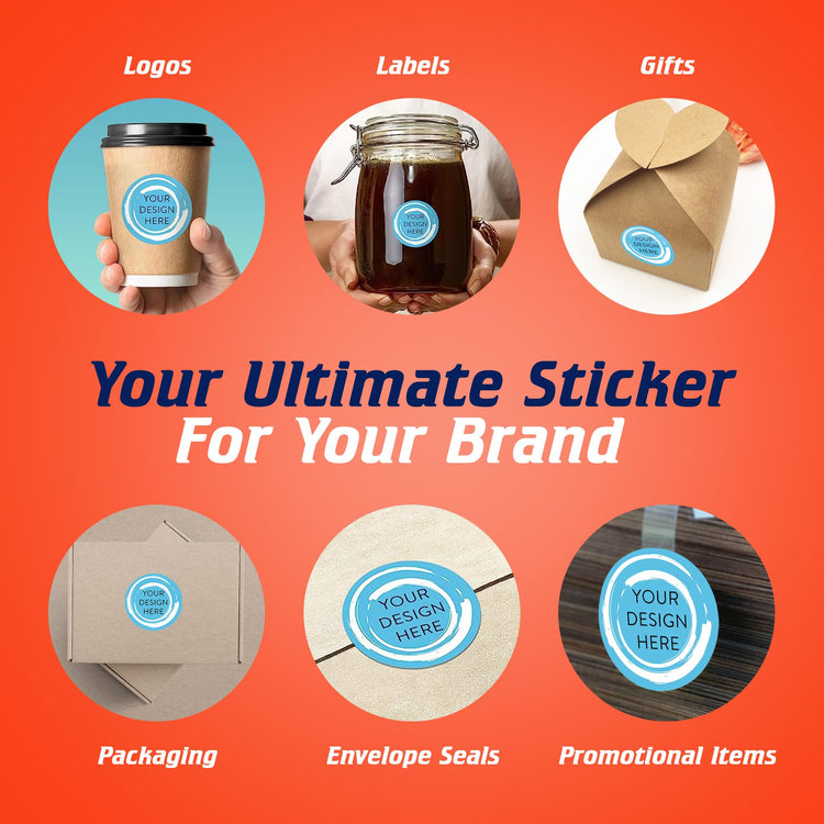 100 Custom Vinyl Stickers (100 Count)