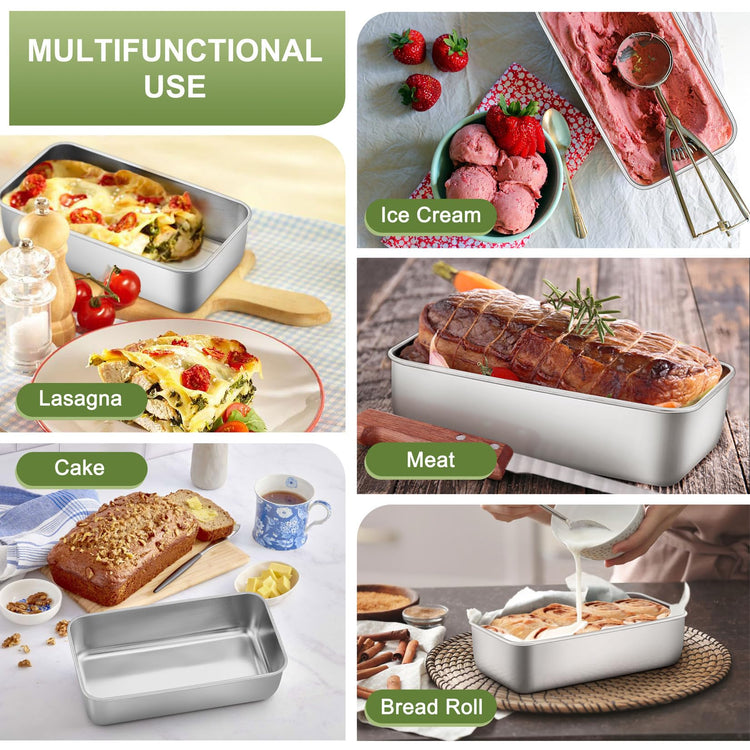Loaf Pan 9 x 5 Inch Stainless Steel Bread Pan (8 Count)