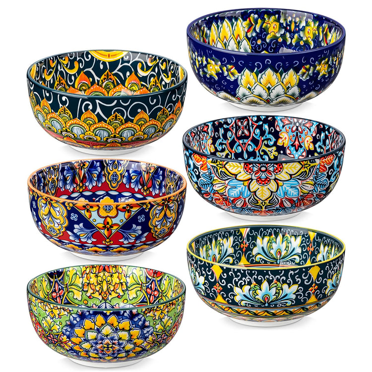 SIMI 28 oz Cereal Bowls Set of 6 (6 Count)