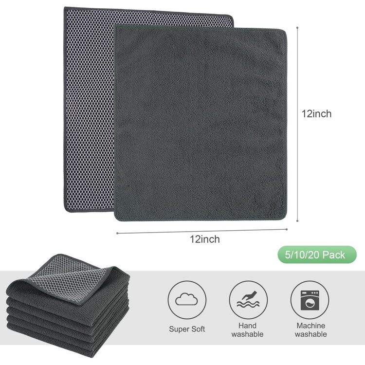 Dish Cloth for Washing Dishes Kitchen Washcloth Cleaning Cloth (5 Count)