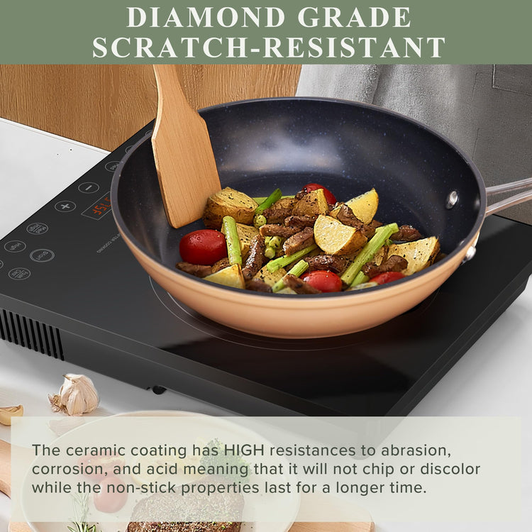 Healthy Duralon Blue Ceramic Nonstick Cookware Set