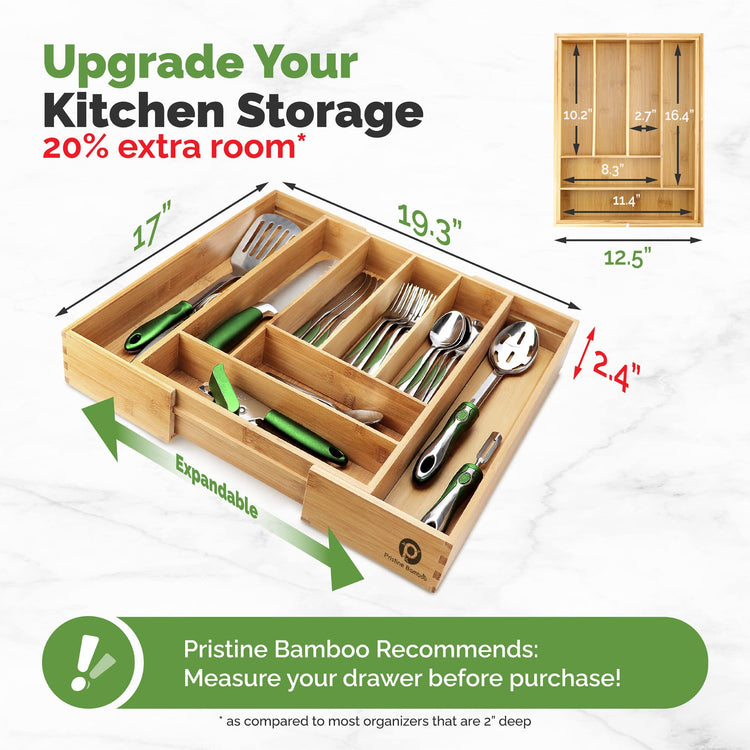Silverware Tray for Drawer Organizer