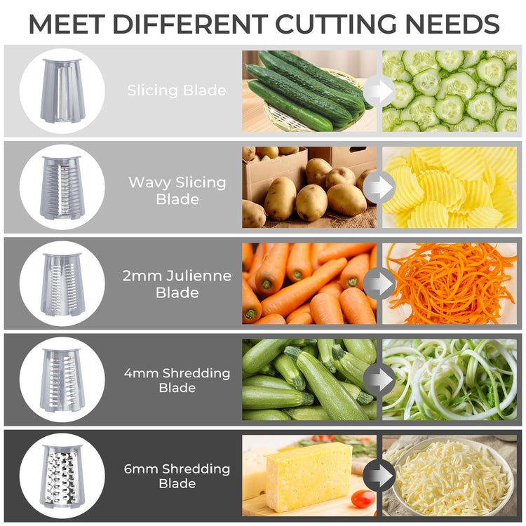 Rotary Cheese Grater 5 Blades