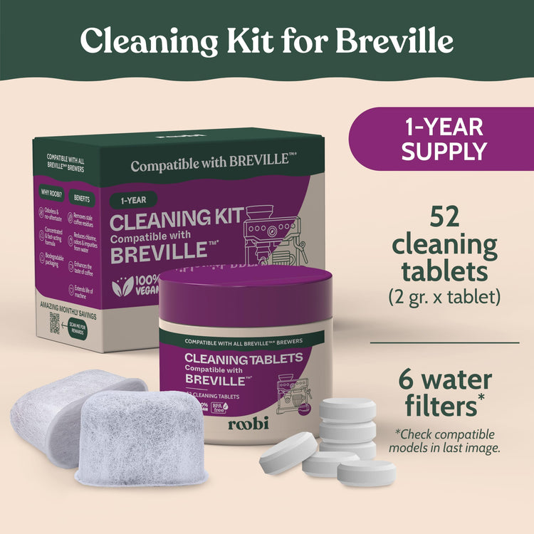 Breville Compatible Espresso Machine Cleaning & Maintenance Kit (52 Count)