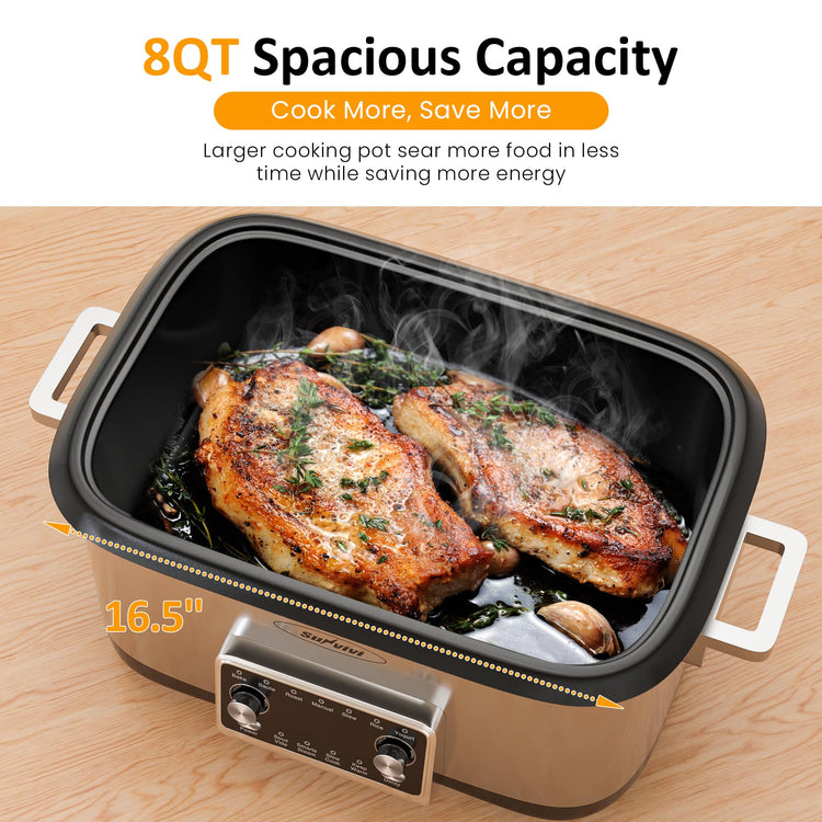 8 Quart Slow Cooker Roaster Oven