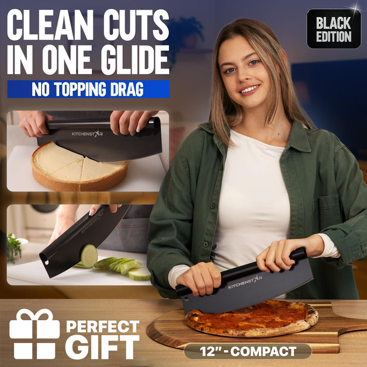 12 Inch Pizza Cutter Rocker Blade