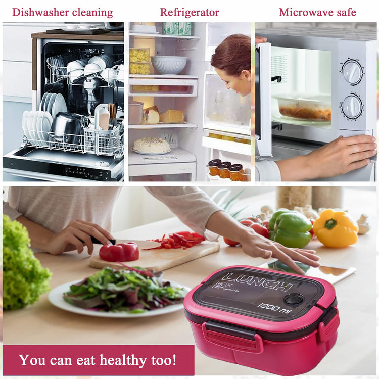 Double Layer Bento Box with Cutlery