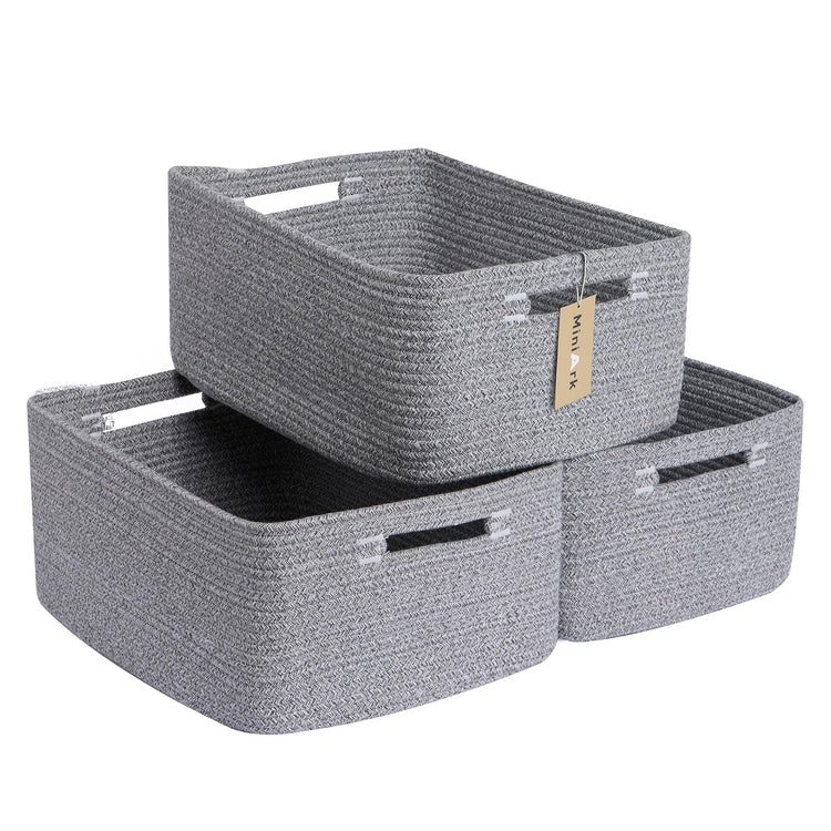 Large Storage Baskets for Shelves (3 Count)