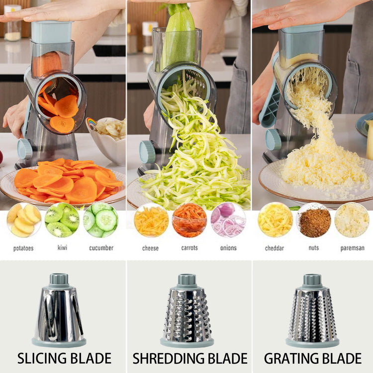 Cheese Grater Hand Crank Rotary Vegetables Shredder with Handle