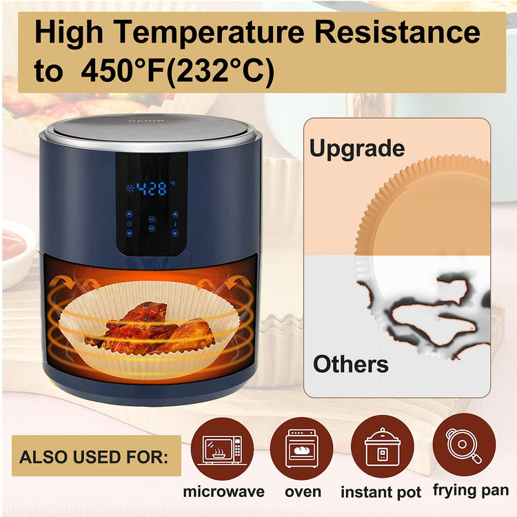 Air Fryer Liners Disposable for Ninja Power XL Gourmia (200 Count)