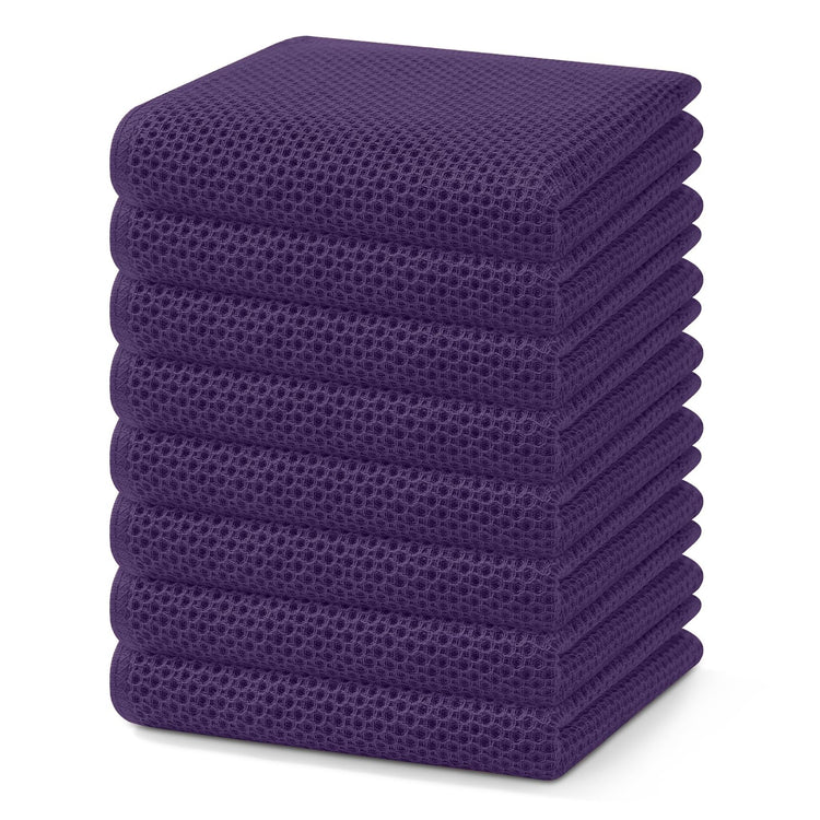 100% Cotton Waffle Weave Kitchen Dish Towels 8 (8 Count)