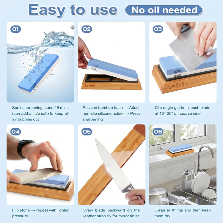Professional Knife Sharpener & Sharpening Stone Set
