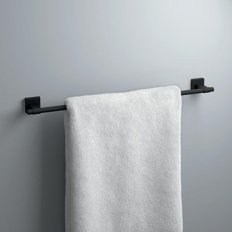 Franklin Brass Maxted (1-Pack) 24" Towel Rack for Bathroom, Matte Black Towel Bar for Bathroom Wall Towel Holder Rod Wall Mounted Bathroom Accessories MAX24-FB