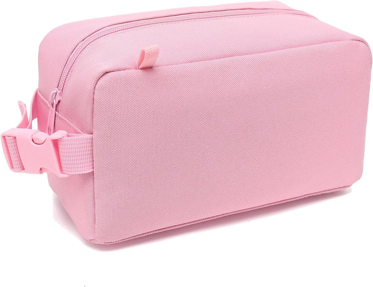 FlowFly Small Insulated Lunch box Portable Soft Bag Mini Cooler Thermal Meal Tote Kit with Buckle for Work, PinkWithBuckle