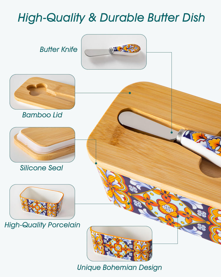6.5" Butter Dish with Lid