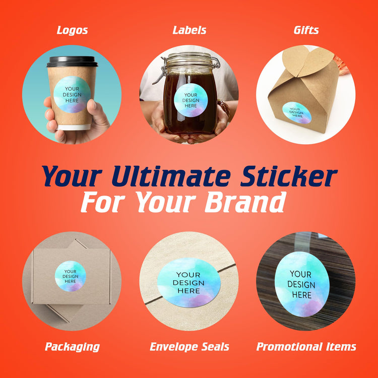 Custom Vinyl Stickers Your Image (100 Count)