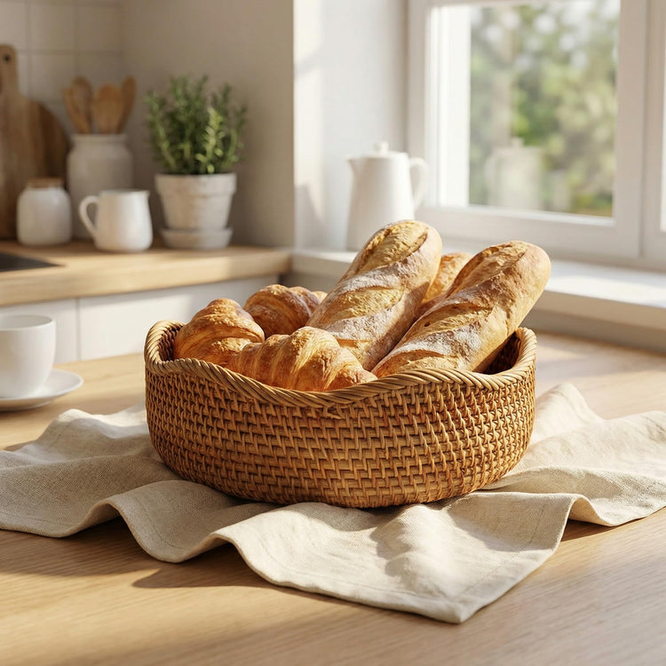Rattan Bread Basket (3 Count)