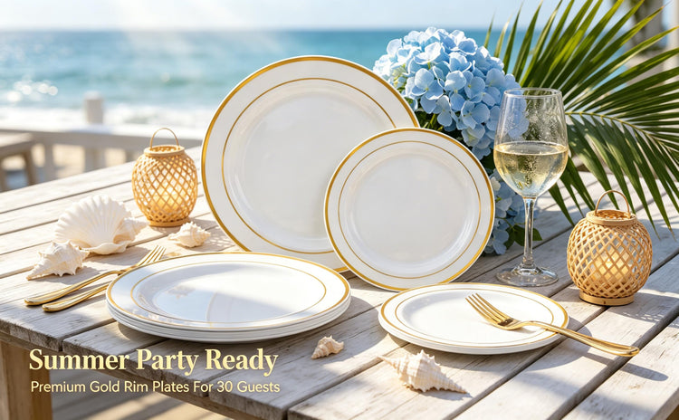 60PCS Gold Plastic Plates (60 Count)