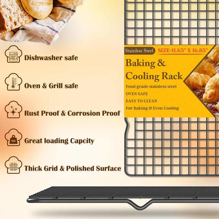 2PCS Cooling Racks for Cooking and Baking