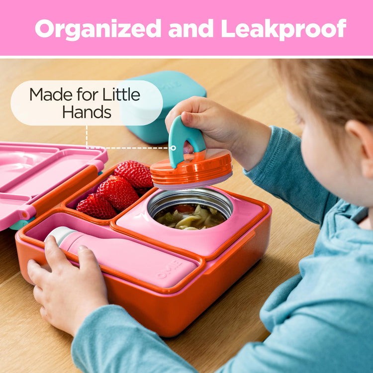 OmieBox Kids Insulated Leakproof Bento Lunch Box with Food Jar