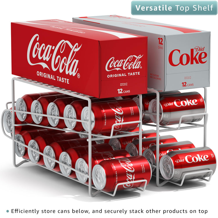 Soda Can Rack Beverage Dispenser Dispenses 12 Standard Size 12oz Cans (12 Count)