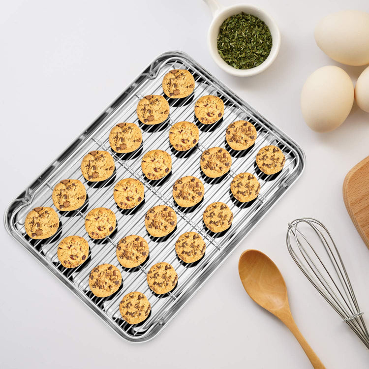 Baking Sheet & Rack Set [2 Sheets + 2 Racks]