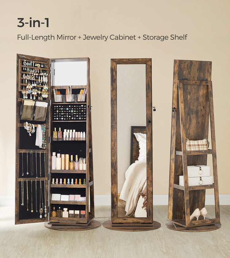 360° Swivel Jewelry Cabinet