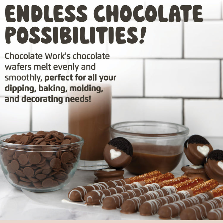 Dark Chocolate Melting Chocolate Wafers (40 Ounce)