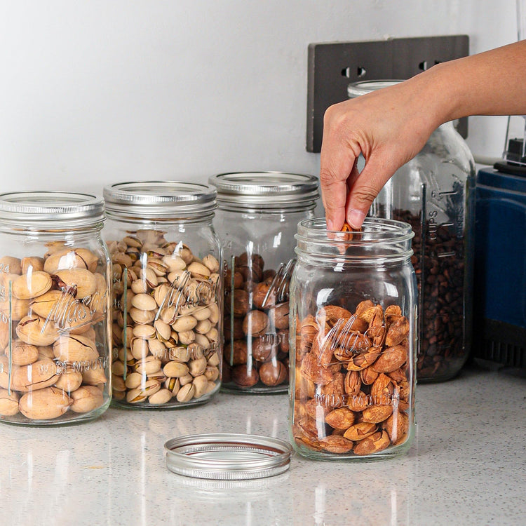 Wide Mouth Mason Jars 32 oz (12 Count)