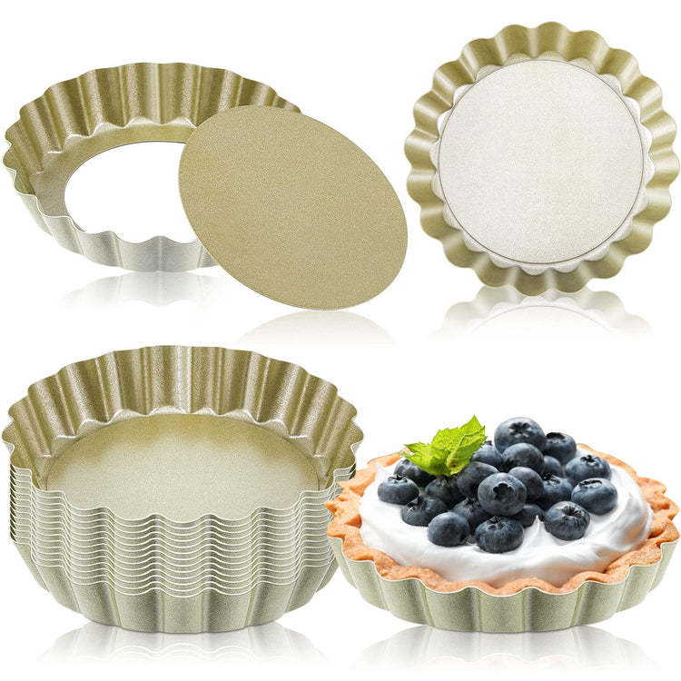 16 Pcs Mini Tart Pans for Baking