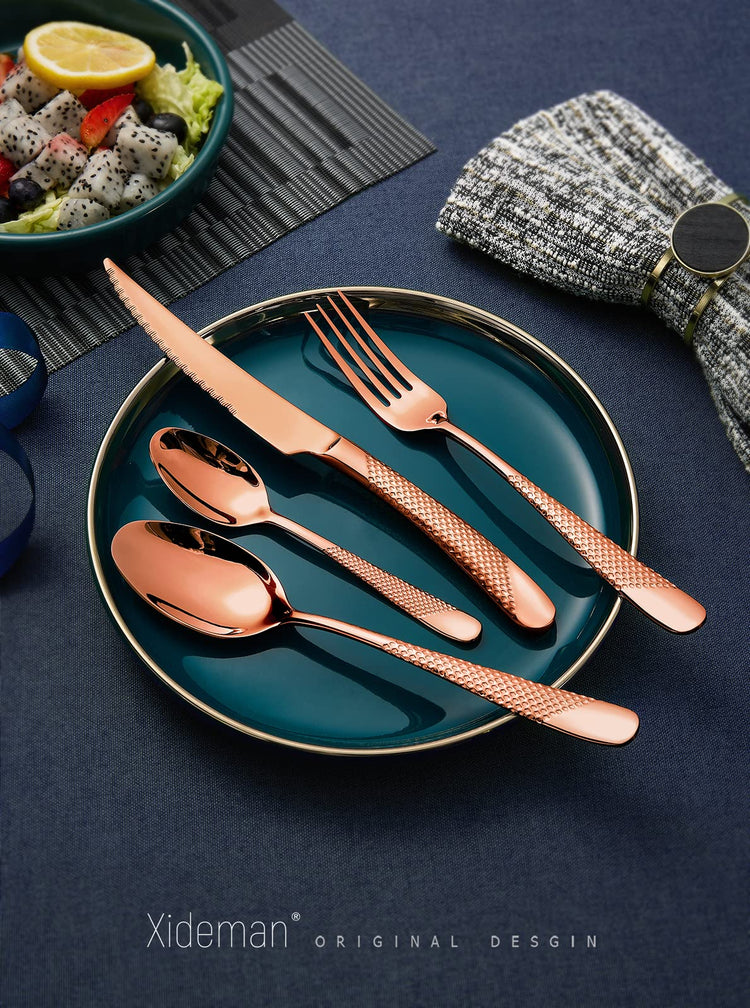 16 Pc Modern Copper Hammered 18 (4 Count)