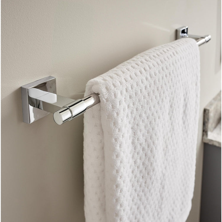 Maxted (1-Pack) 18" Towel Rack for Bathroom, Polished Chrome Towel Bar for Bathroom Wall Kitchen Towel Holder Rod Wall Mounted Bathroom Accessories MAX18-PC