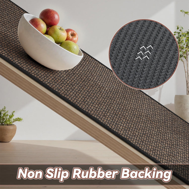 PADOOR Kitchen Runner, Rubber Backed Kitchen Runner Rugs Non Skid Washable, Super Absorbent Kitchen Mats for Floor Front of Sink, 20"x70" Black