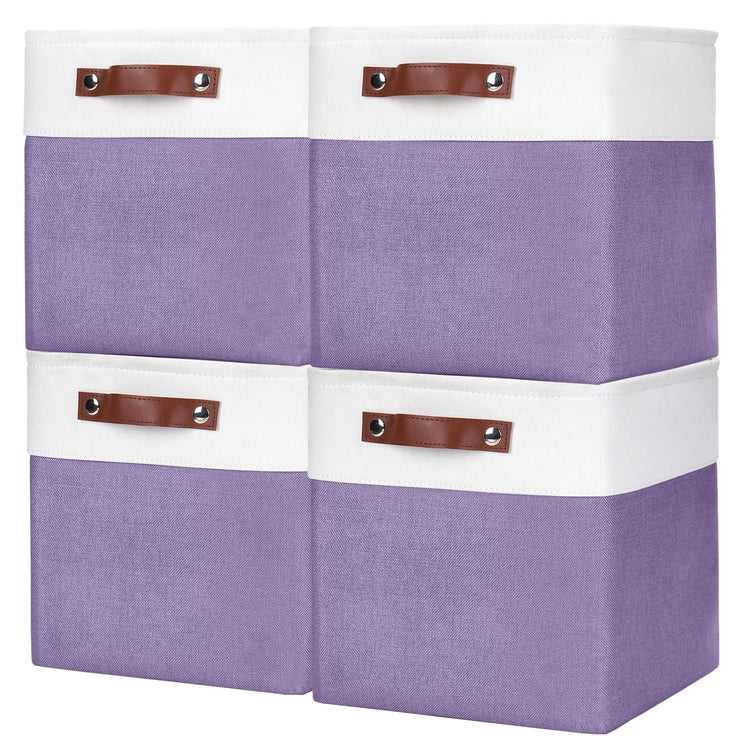 Collapsible Fabric Storage Cubes 11x11 Cube Storage Bins (4 Count)