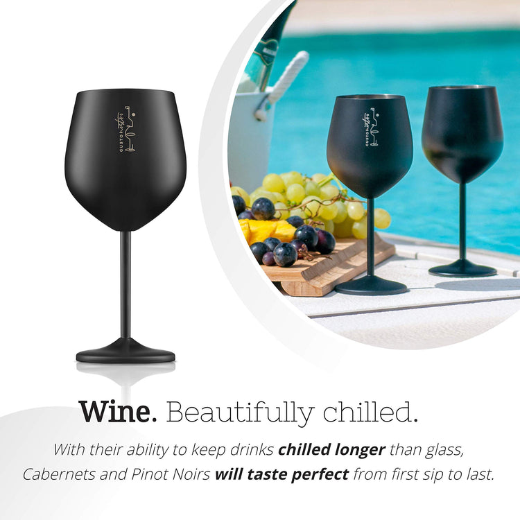 Stainless Steel Wine Glass (4 Count)