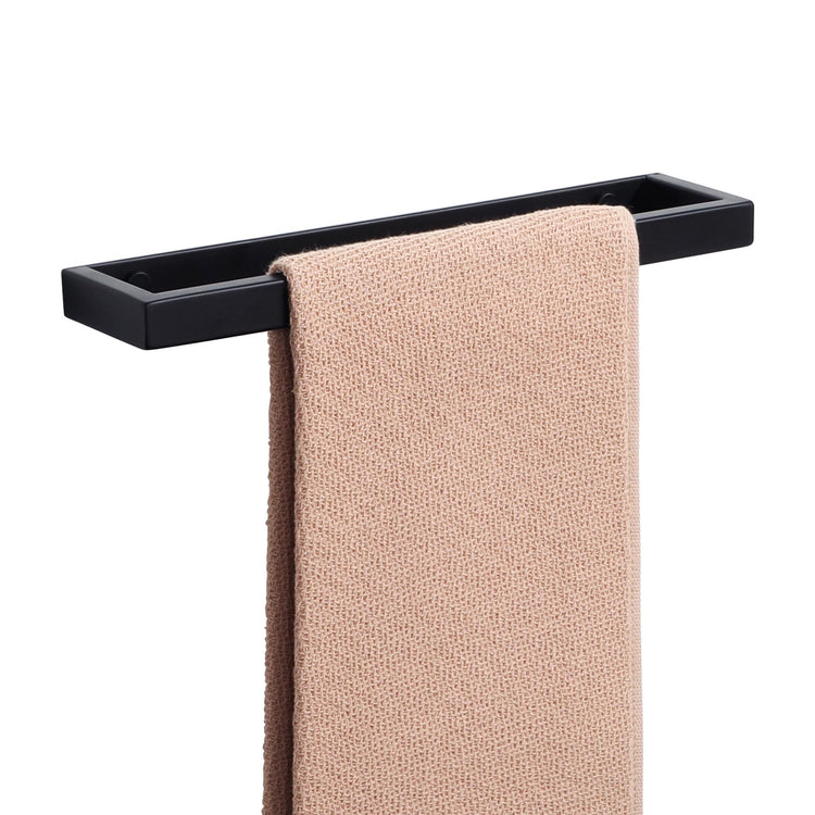12 Inch Hand Towel Holder Black Towel Bar for Bathroom Wall Mounted