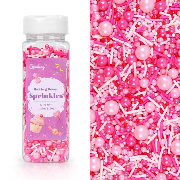 Pink Sprinkles for Cake Decorating 4.23ounce (4.23 Ounce)