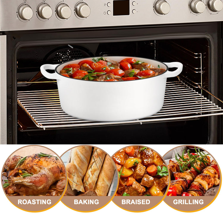 5QT Oval Dutch Oven Pot with Lid