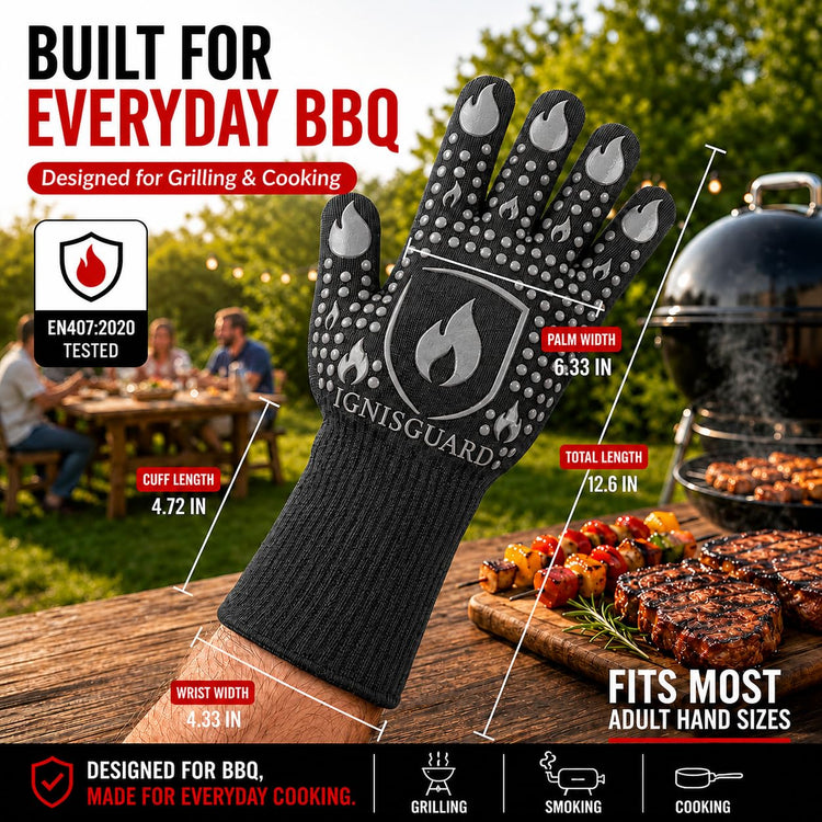 BBQ Gloves Heat Resistant Grill Gloves (2 Count)