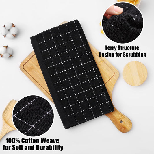 100% Cotton Terry Kitchen Dish Cloths (6 Count)