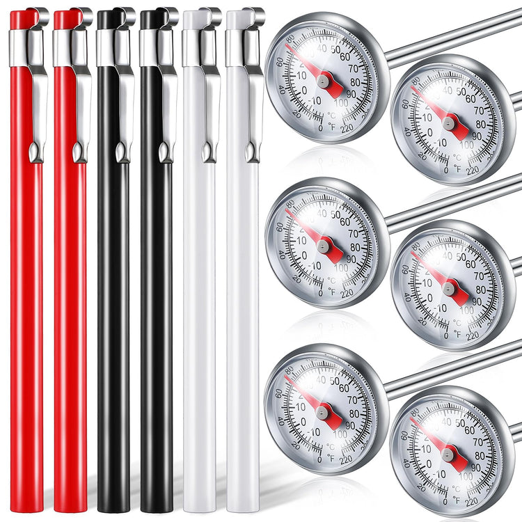 6 Pcs Stainless Steel Kitchen Dial Thermometer 5" (6 Count)
