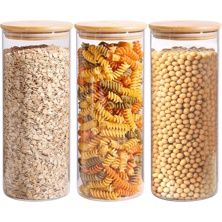 Glass Storage Containers wtih Lids 1.7 Qt (3 Count)