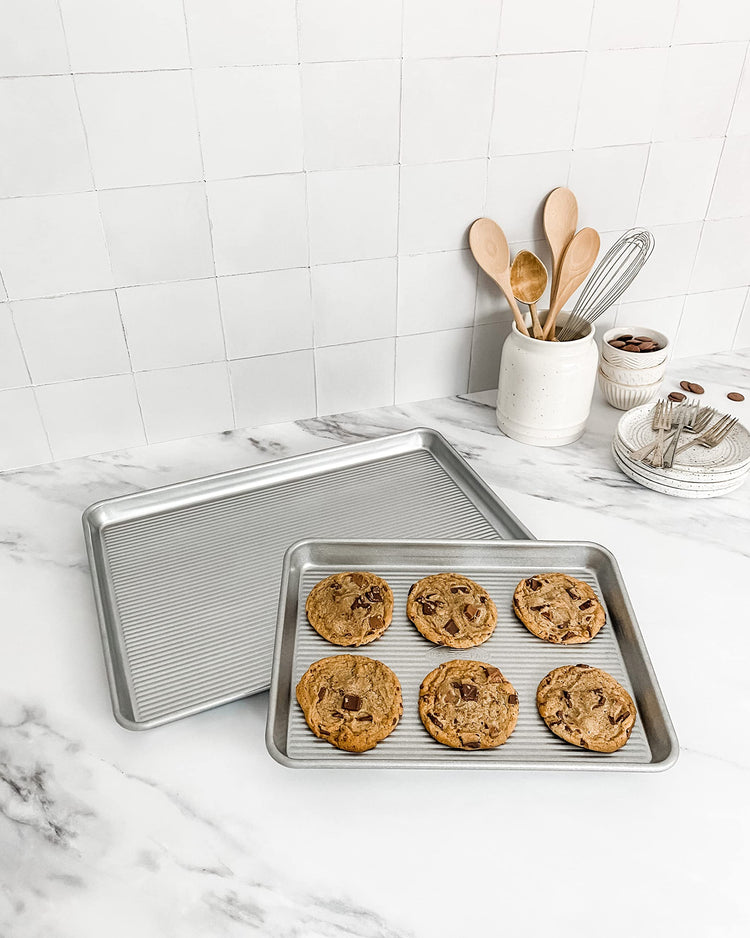 Nonstick Half Sheet Pan and Quarter Sheet Pan (2 Count)